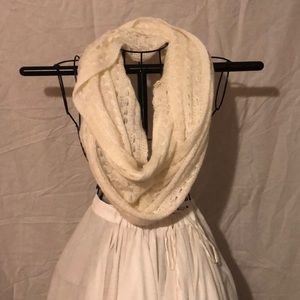 Cream knit infinity scarf